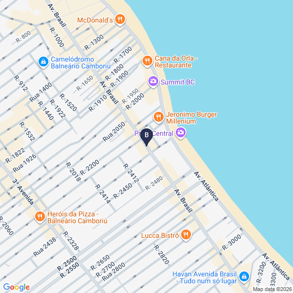 Mapa da localização do painel