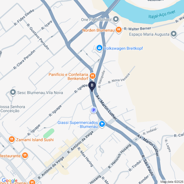 Mapa da localização do painel