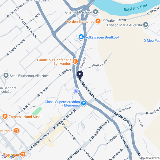 Mapa da localização do painel
