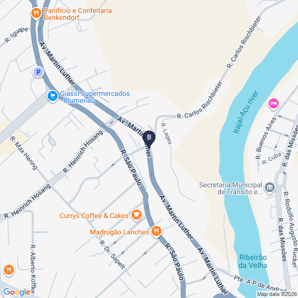 Mapa da localização do painel