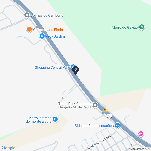 Mapa da localização do painel
